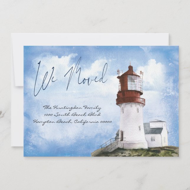 Neues Zuhause Beach Lighthouse - Neue Adresse Ankündigung (Vorderseite)