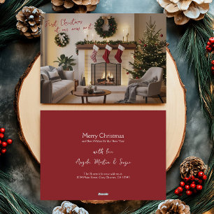 Neues Zuhause Foto Erste Weihnachtsfeier im New Ne Feiertagskarte