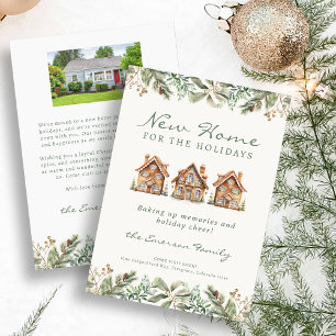 Neues Zuhause Foto Weihnachtskarte Feiertagskarte