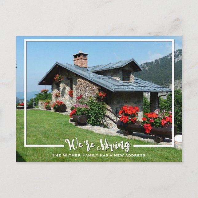 Neues Zuhause-Foto Wir bewegen Ankündigung (Vorderseite)