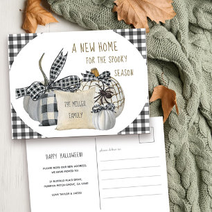 Neues Zuhause für spooky Season Farmhouse Hallowee Feiertagspostkarte