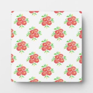 Neues Zuhause-Geschenk Lila Blumenkissen Fotoplatte