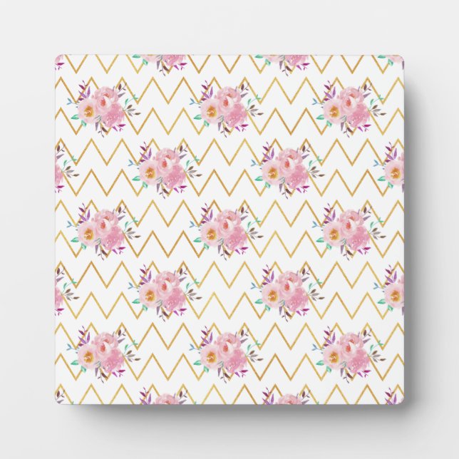 Neues Zuhause Geschenk Lila und grün Blumenstoffe Fotoplatte (Vorderseite)