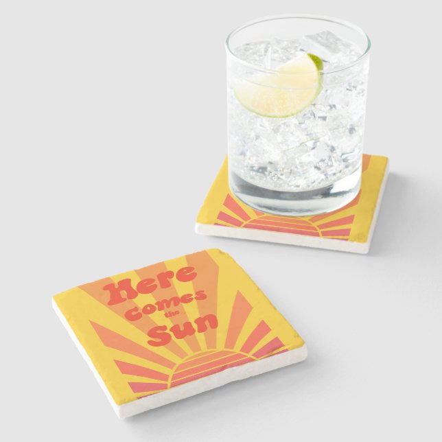 Neues Zuhause-Geschenk Motivierend Zitat Steinuntersetzer (Seitenansicht)