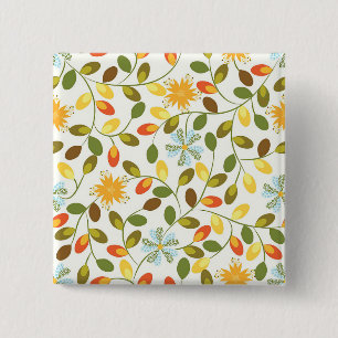 Neues Zuhause-Geschenk Vintages Blumenmuster Button