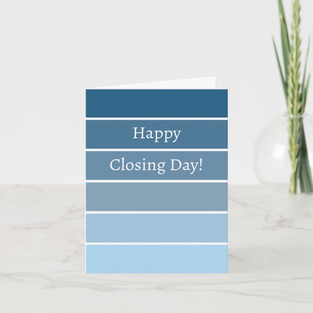 Neues Zuhause Happy Closing Day Blue Paint Chip (Vorderseite)