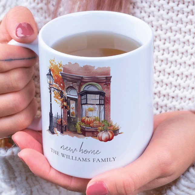 Neues Zuhause Herbsttür-Foto Kaffeetasse (Von Creator hochgeladen)