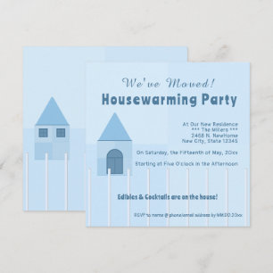 Neues Zuhause Housewarming-Party für den Weißzaun Ankündigung