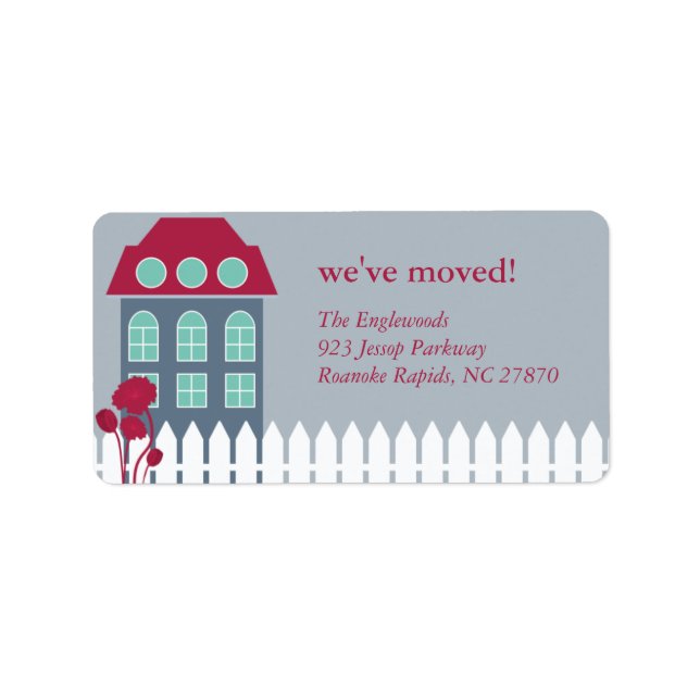 Neues Zuhause-Mailing-Label Adressaufkleber (Vorne)