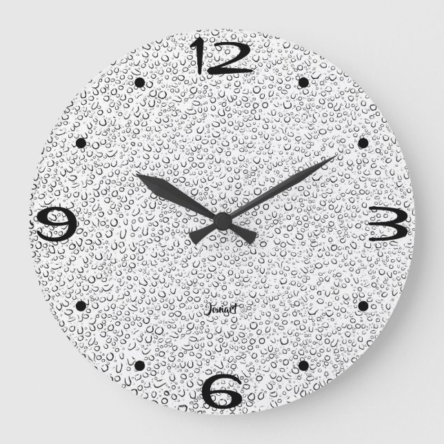 Neues Zuhause Perfektes Badezimmer Weitblick Weiß Große Wanduhr (Vorderseite)