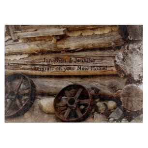 Neues Zuhause-personalisiertes Glasschneiden-Brett Schneidebrett