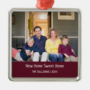 Neues Zuhause Sweet Zuhause Foto Weihnachten Ornament Aus Metall