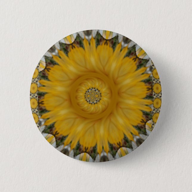 Neueste afrikanische Traditionelle Sonnenblumenkun Button (Vorderseite)