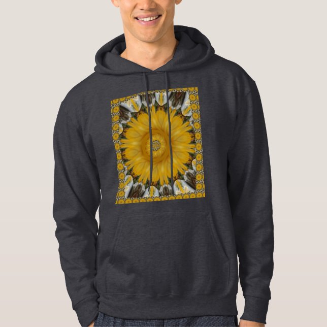 Neueste afrikanische Traditionelle Sonnenblumenkun Hoodie (Vorderseite)