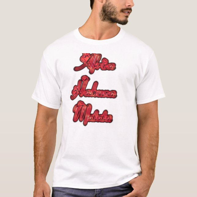 Neueste berühmte Africa Hakuna Matata Brand Tshirt (Vorderseite)