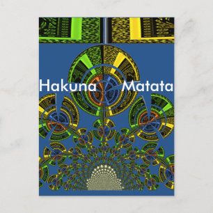 Neueste edgy African Maasai Tribal Kultur Muster Postkarte