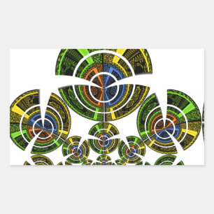 Neueste edgy African Maasai Tribal Kultur Muster Rechteckiger Aufkleber