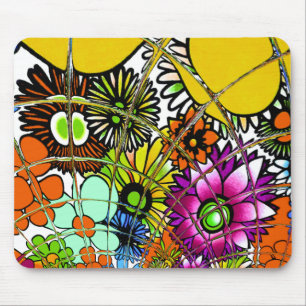 Neueste Farbige Erstaunliche Blumendesign-Kunst Mousepad