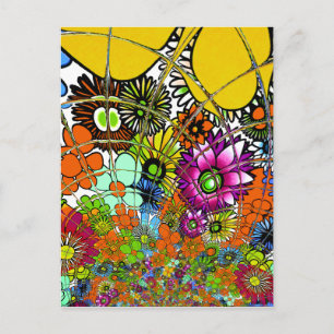 Neueste Farbige Erstaunliche Blumenmuster-Design-K Postkarte