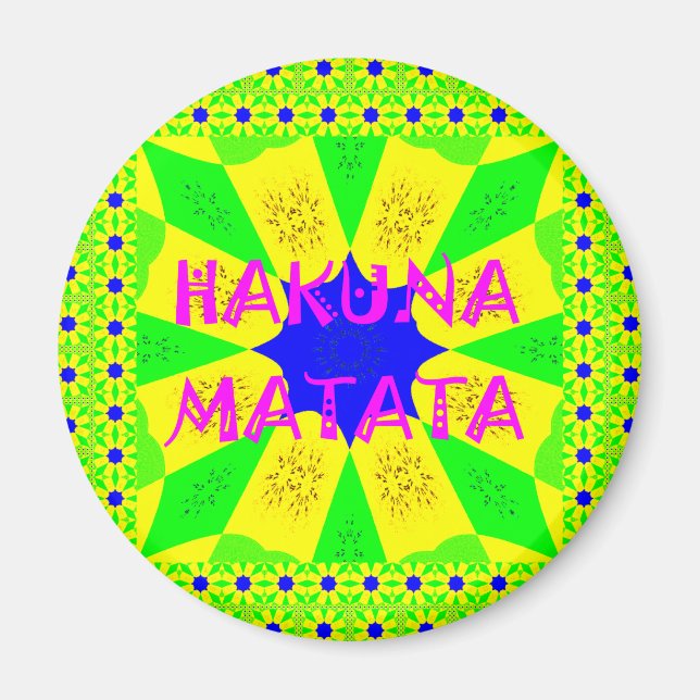 Neueste Hakuna Matata Schönes Phantastisches Desig Magnet (Vorne)