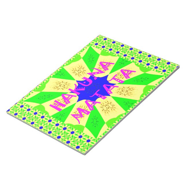 Neueste Hakuna Matata Schönes Phantastisches Desig Notizblock (angewinkelt)