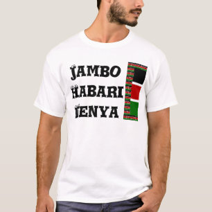 Neueste Kenyan Flag Basic T - Shirt Template