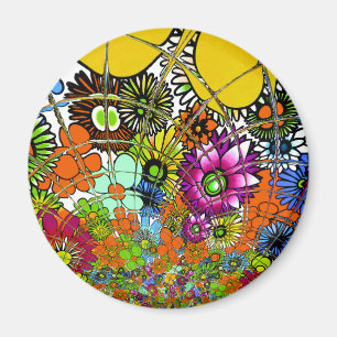 Neueste Phantastische Blumenmuster Design Kunst Magnet