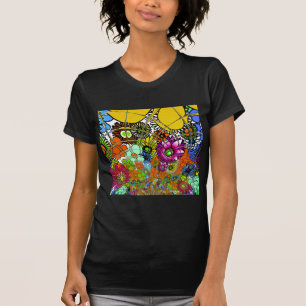 Neueste Phantastische Blumenmuster Design Kunst T-Shirt