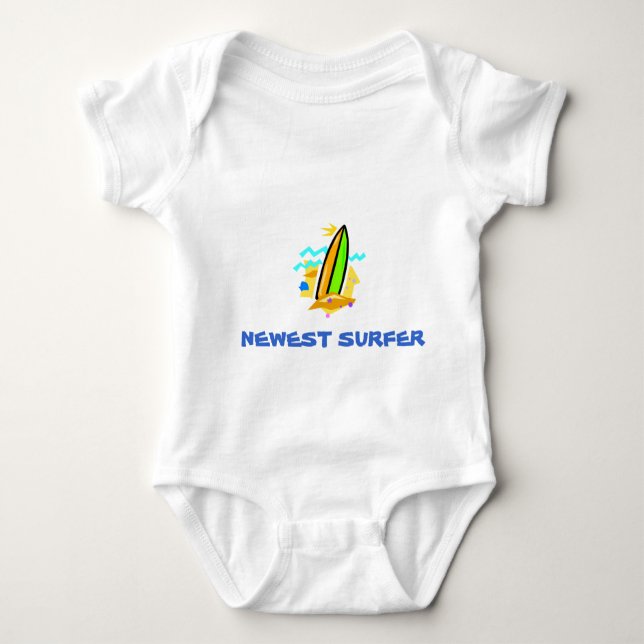 Neueste Surfer Baby Strampler (Vorderseite)
