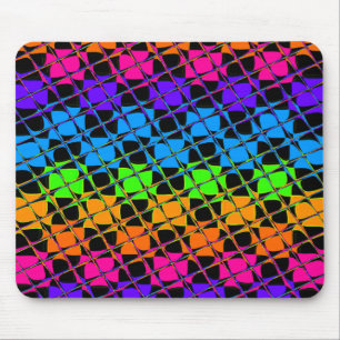 Neueste tolle kantige Regenbogenfarben Schachbrett Mousepad