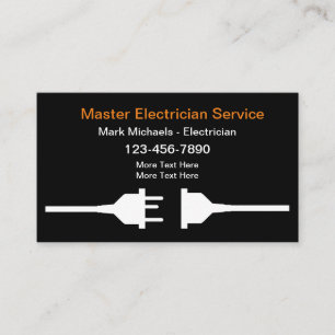 Neuester Trend für Elektriker Visitenkarten Visitenkarte