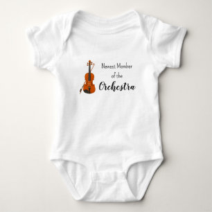 Neuestes Mitglied des Orchester Violin Bodysuit Baby Strampler