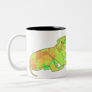 Neufassung von Bullmastiff Zweifarbige Tasse