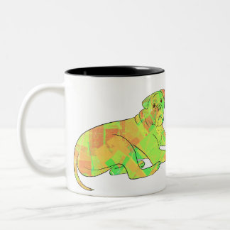 Neufassung von Bullmastiff Zweifarbige Tasse