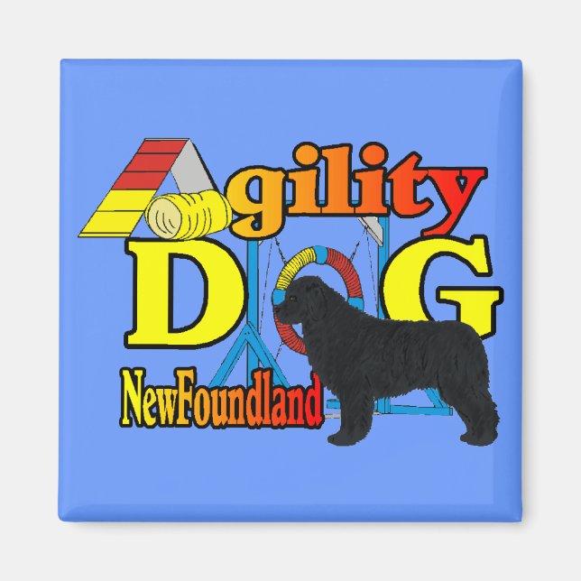 Neufundland_Agility Geschenke Magnet (Vorne)