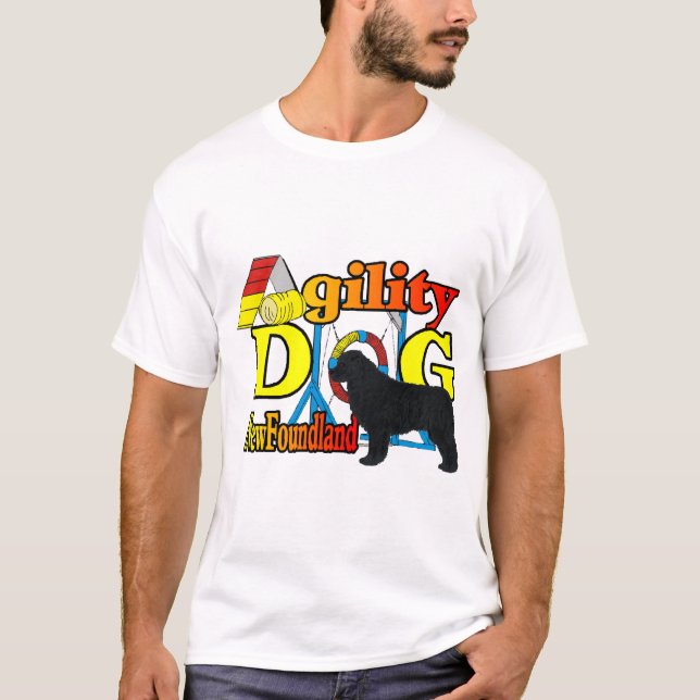 Neufundland_Agility Geschenke T-Shirt (Vorderseite)