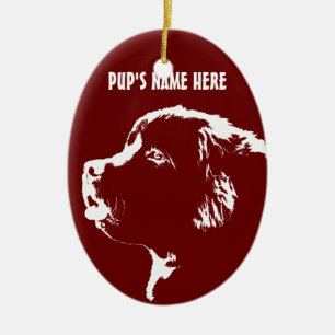 Neufundland-Dekoration Personalisierter Hunde Keramik Ornament