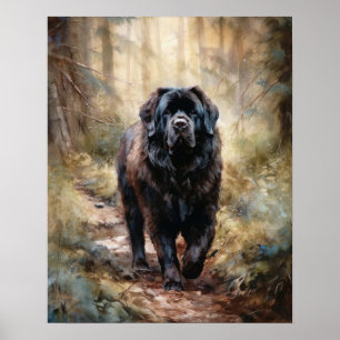 Neufundland Dog Art Print Poster