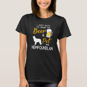 Neufundland Dog Beer Eigentümer Weihnachten Geburt T-Shirt