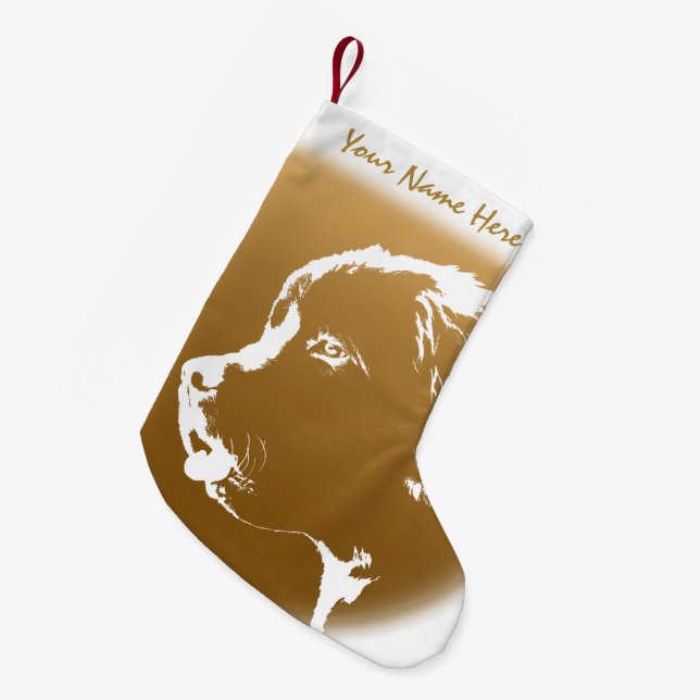 Neufundland Dog Christmas Strumpf Dog Strumpfs Kleiner Weihnachtsstrumpf (Vorderansicht (hängend))