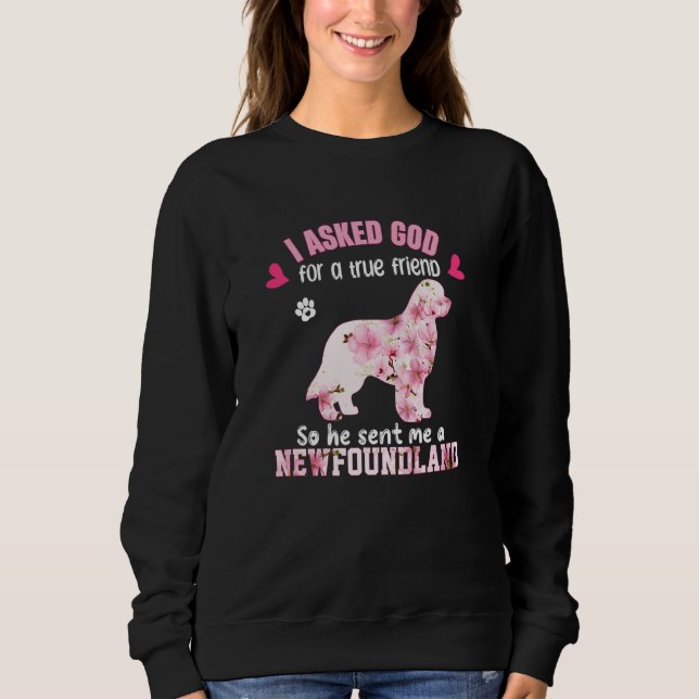Neufundland Dog Niedlich Dog Pet Eigentümer Sweatshirt (Vorderseite)