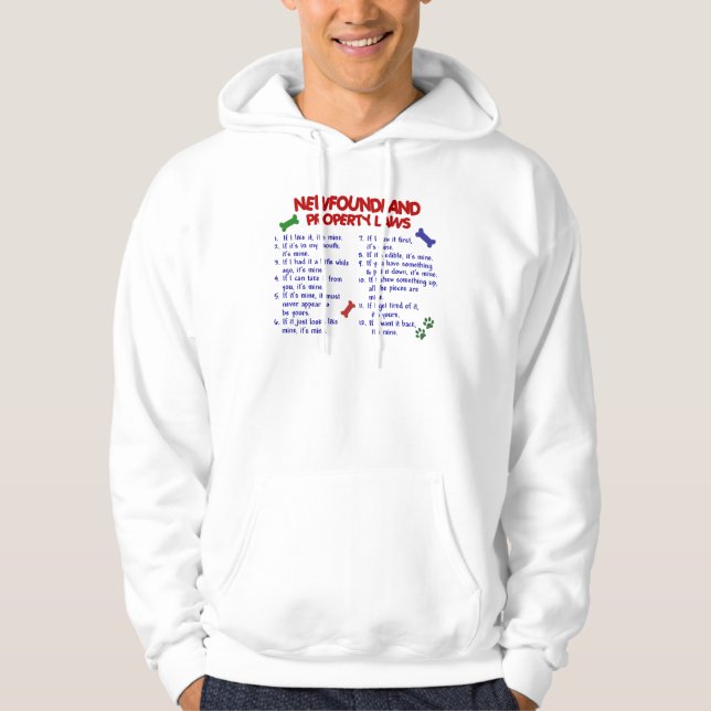 NEUFUNDLAND-Eigentums-Gesetze 2 Hoodie (Vorderseite)
