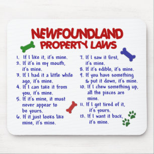 NEUFUNDLAND-Eigentums-Gesetze 2 Mousepad