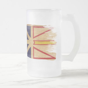 Neufundland-Flagge Mattglas Bierglas