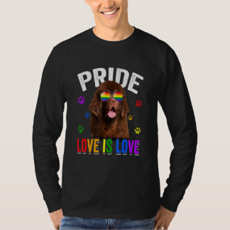 Neufundland Gay Pride Lgbt Rainbow Flag Hund T-Shirt