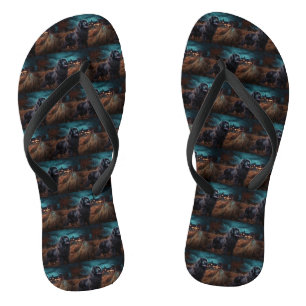 Neufundland Halloween Gruselig Flip Flops