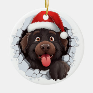 Neufundland Hund 3D Breakthrough Ornament