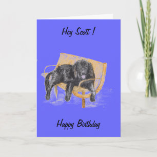 Neufundland Hund, ändern Sie den Namen, Geburtstag Karte