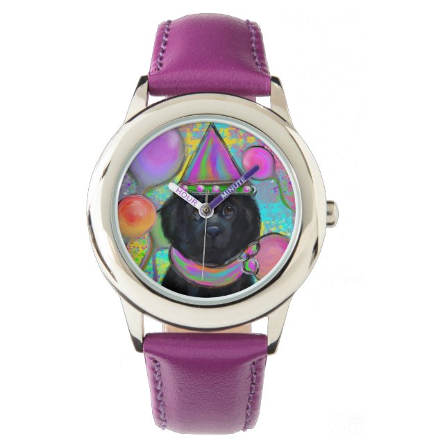 Neufundland-Hund Armbanduhr (Vorderseite)