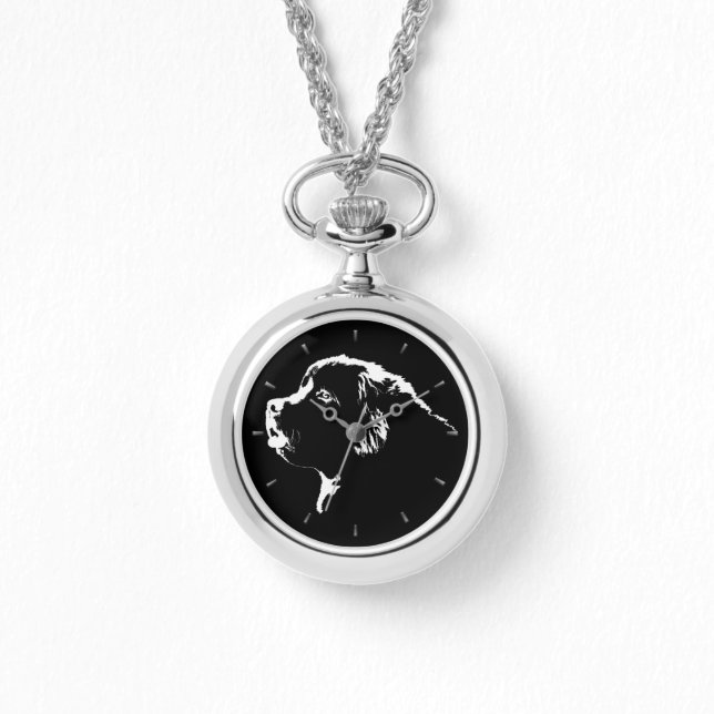 Neufundland Hund Beobachten Neufundland Wrist Watc Armbanduhr (Vorderseite)